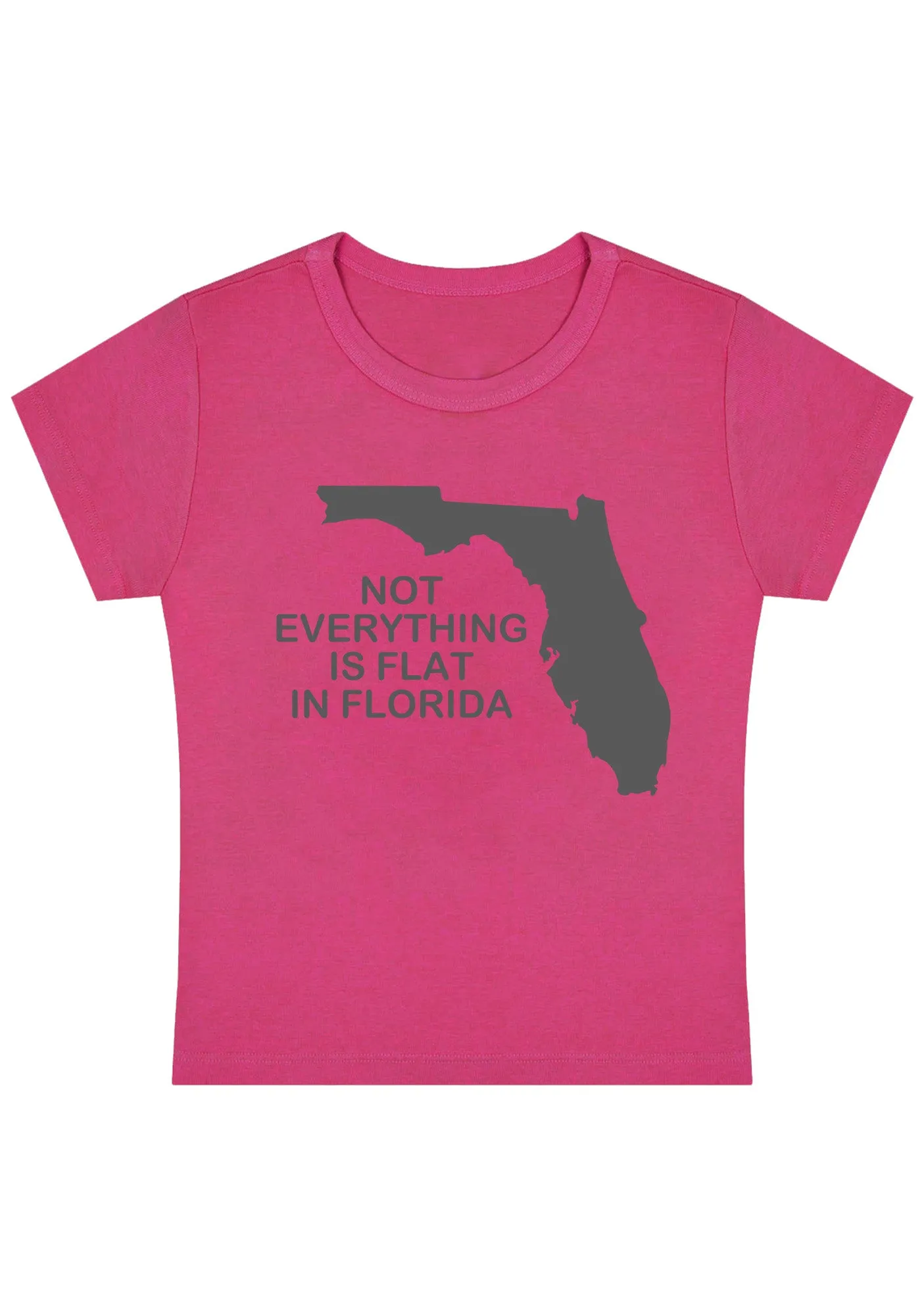 Not Everything Is Flat In Florida Y2K Baby Tee