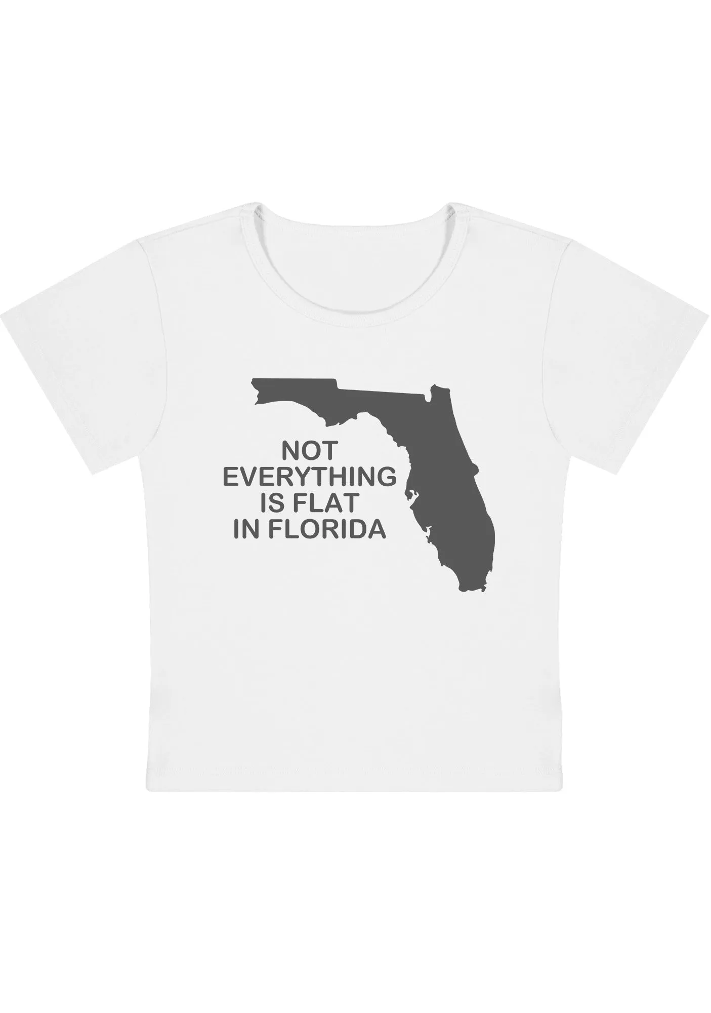 Not Everything Is Flat In Florida Y2K Baby Tee