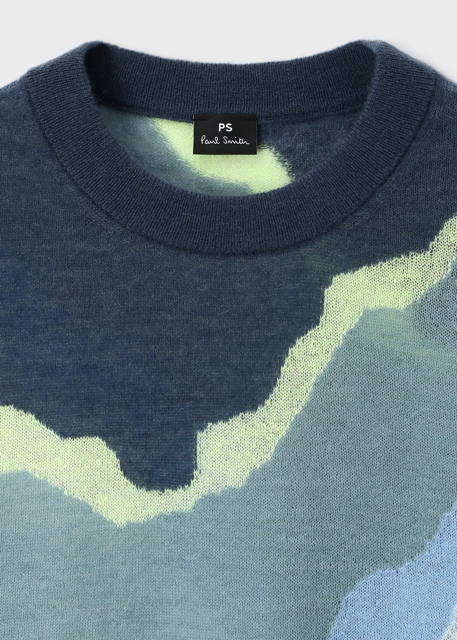 Paul Smith  |Crew Neck Stripes Casual Style Wool Nylon Blended Fabrics