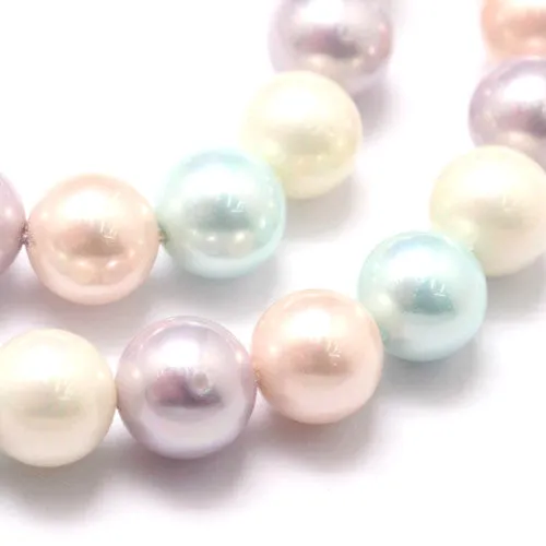 Pearl Beads, Shell Pearl Beads, Grade A, Round, Pastel Mix, 8mm