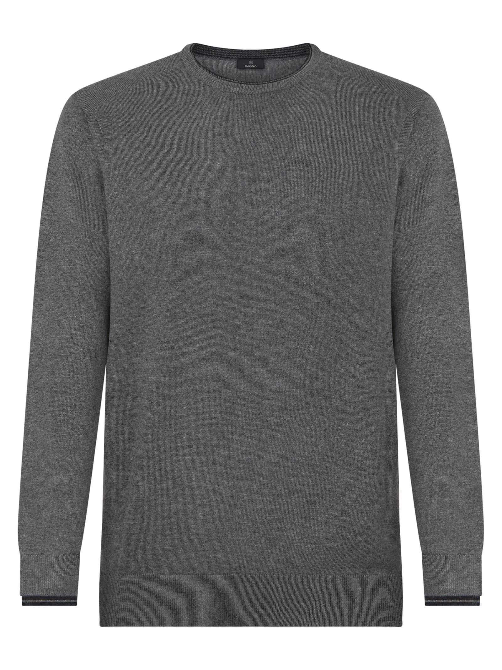 Pull girocollo in filato Sport Wool - Grigio Mel.