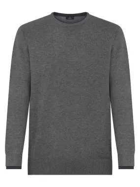 Pull girocollo in filato Sport Wool - Grigio Mel.