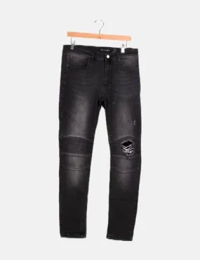 Religion Jeans denim negro efecto lavado