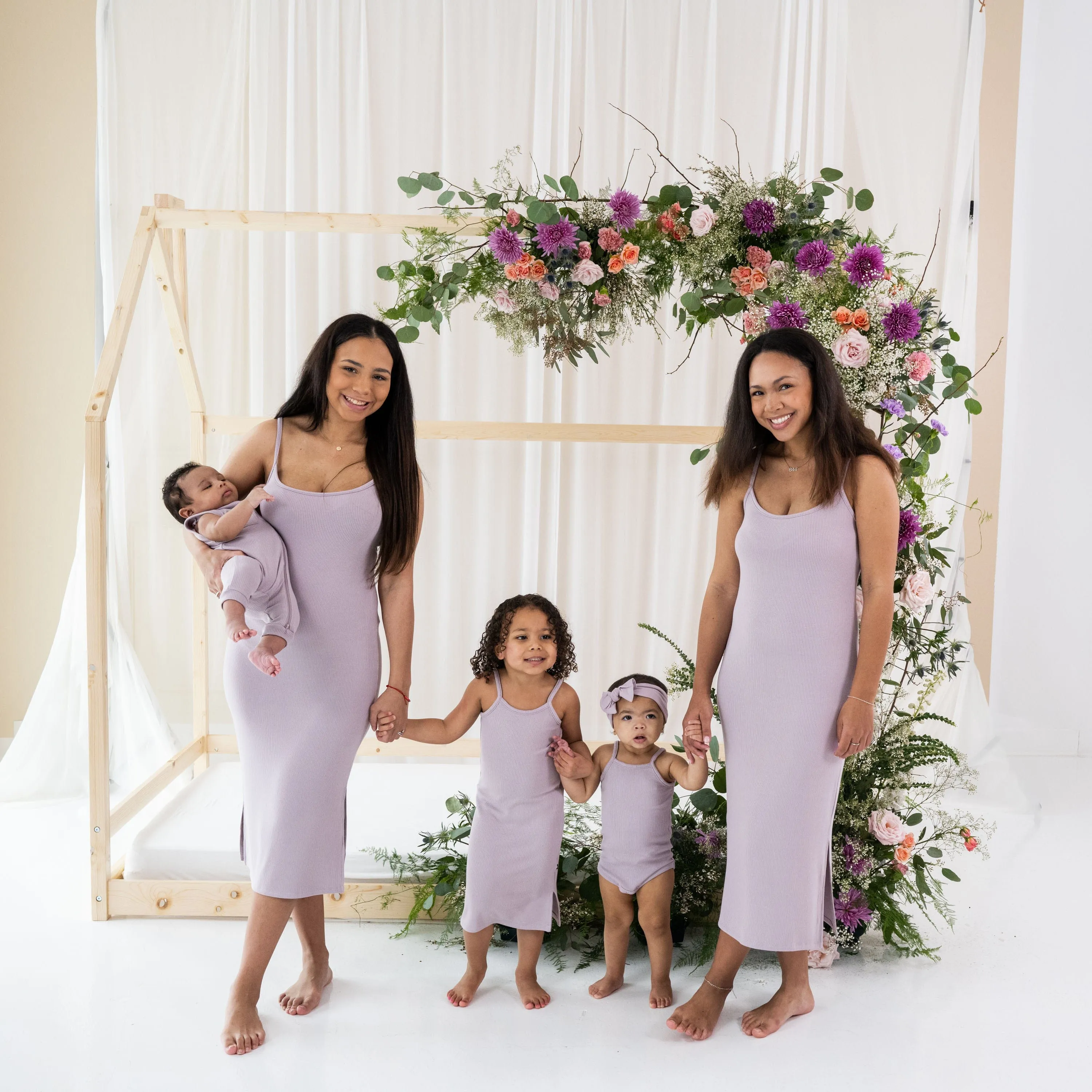 Ribbed Toddler Cami Dress in Wisteria