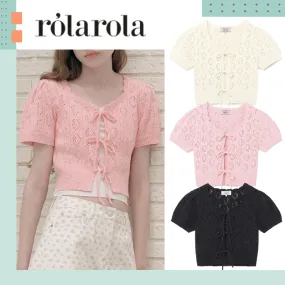 rolarola  |Casual Style Street Style Plain Cotton Short Sleeves