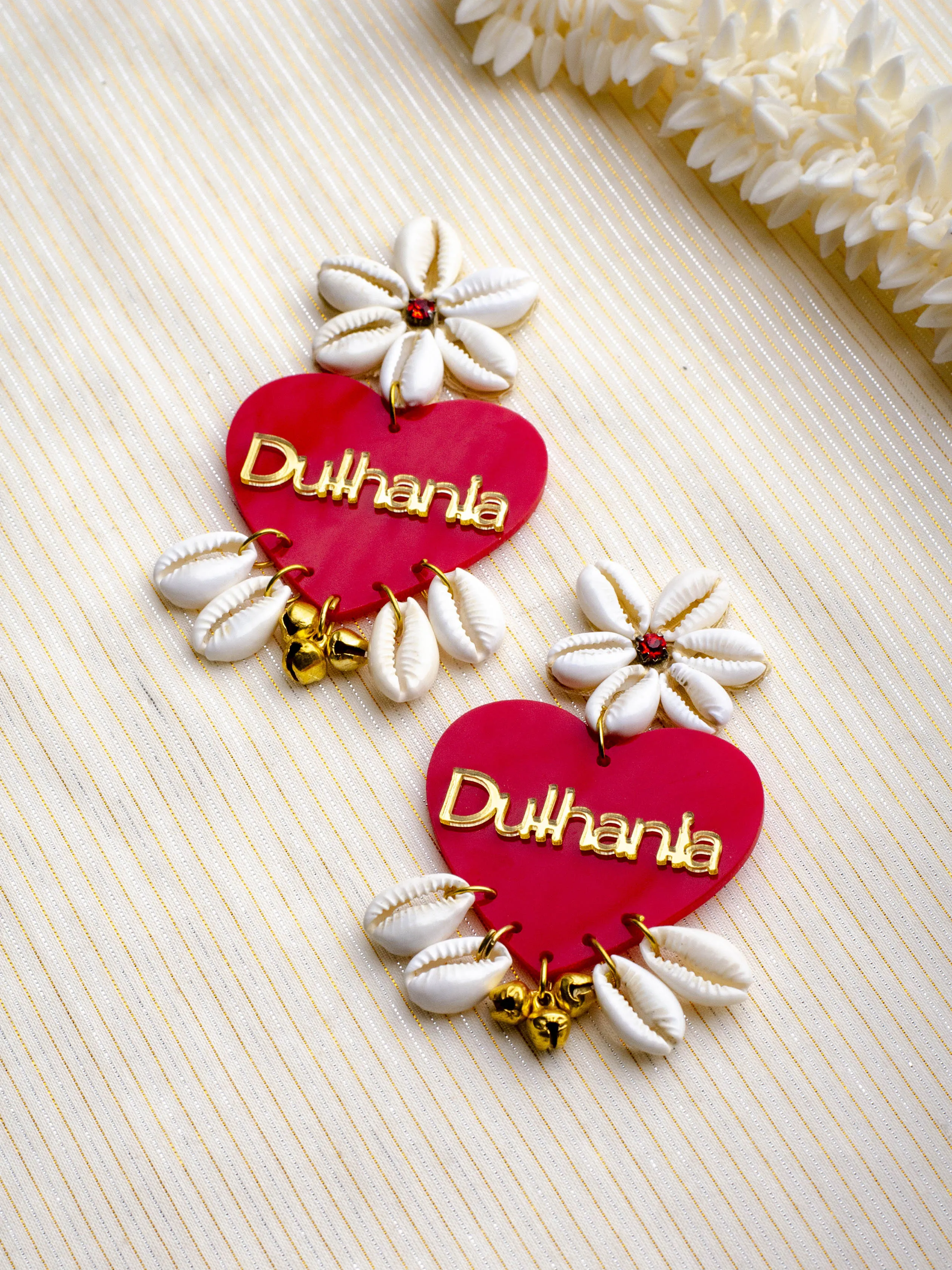 Shell Ghungroo Dulhania Earrings