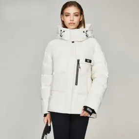 Short padded puffer coat for women