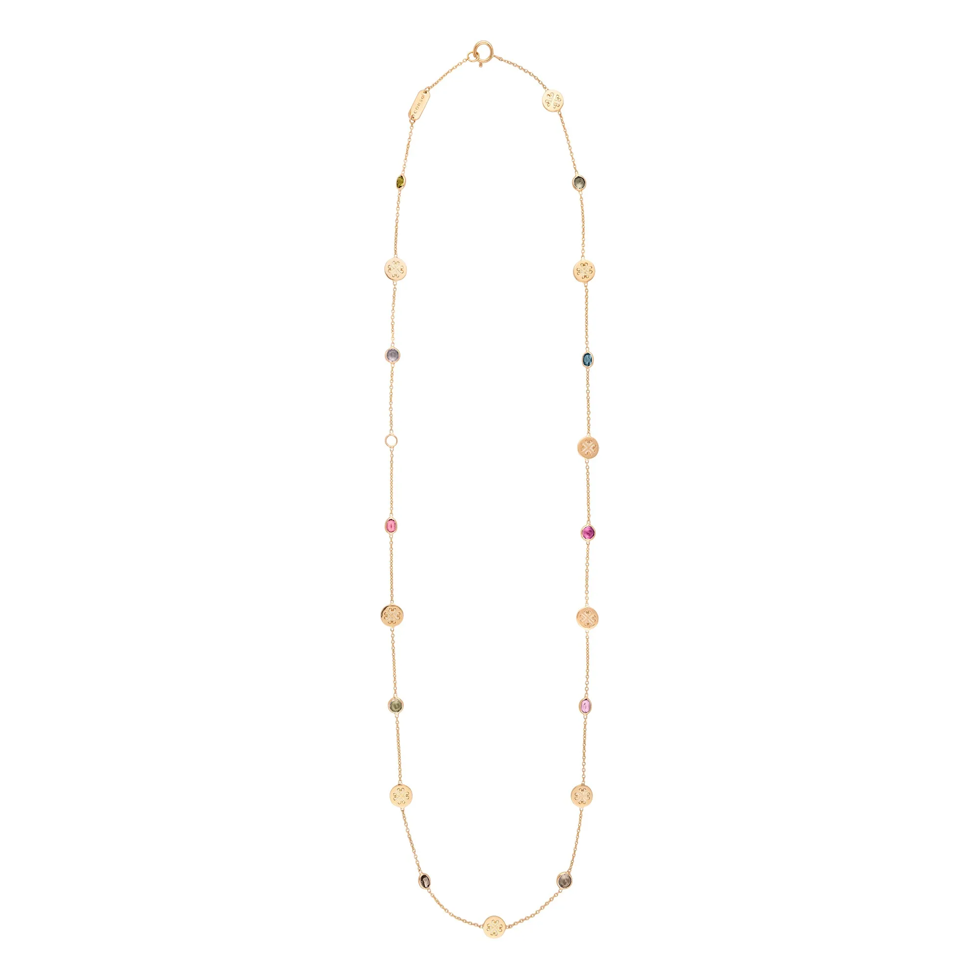 Signature Classic Necklace, Watermelon Tourmaline, Mid-Length