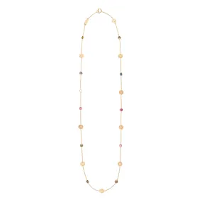 Signature Classic Necklace, Watermelon Tourmaline, Mid-Length