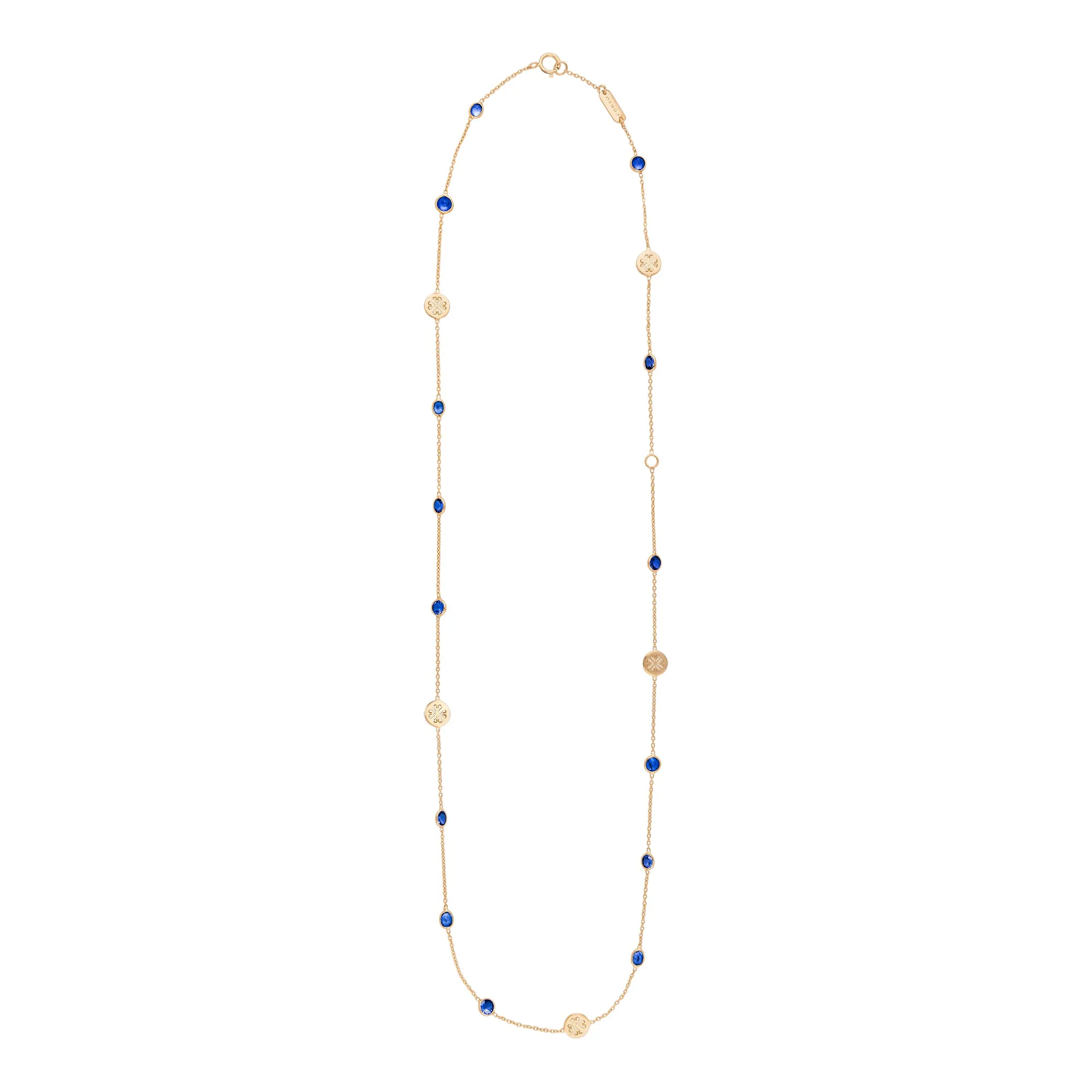 Signature Gem Necklace, Blue Sapphire, Mid-Length