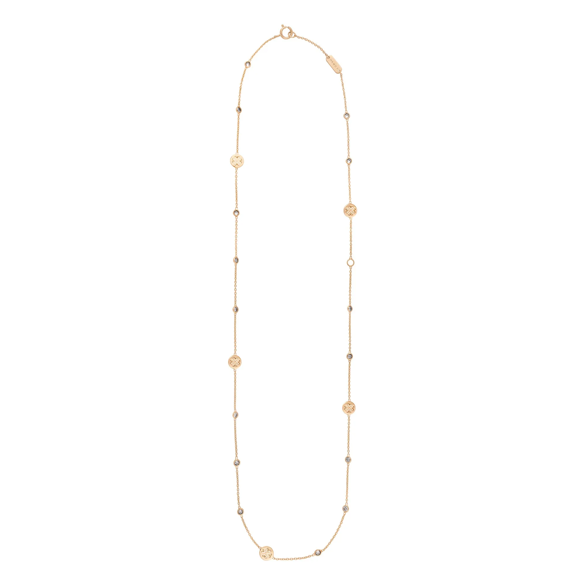 Signature Gem Necklace, Diamonds, Mid-Length