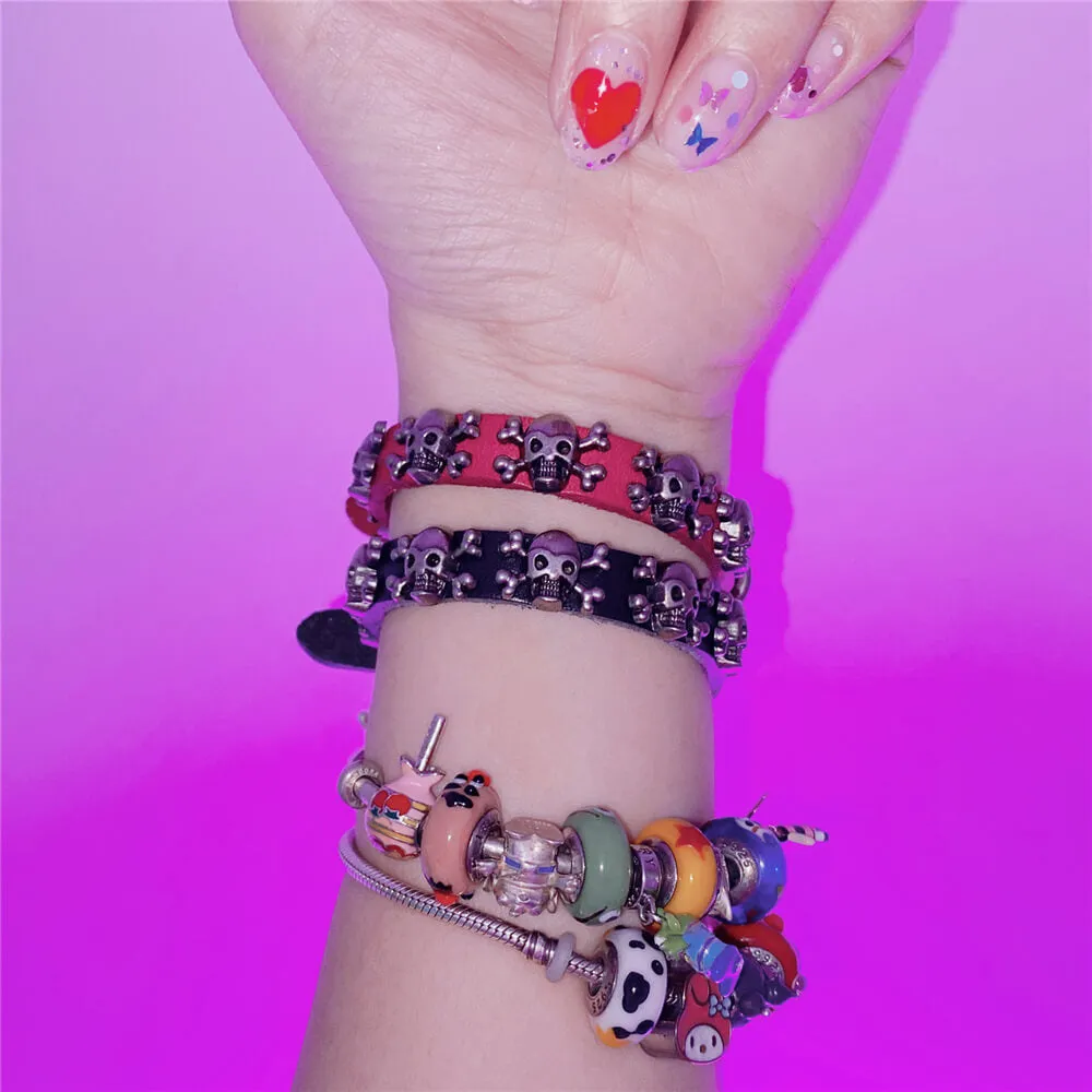 Skeleton punk pupi Y2K Bracelet by52022