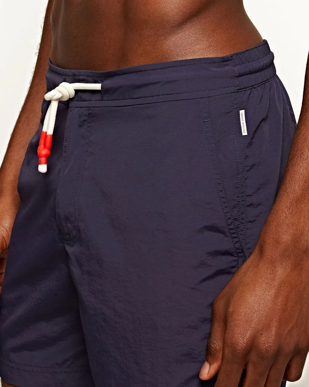 Standard Navy Mid-Length Swim Shorts