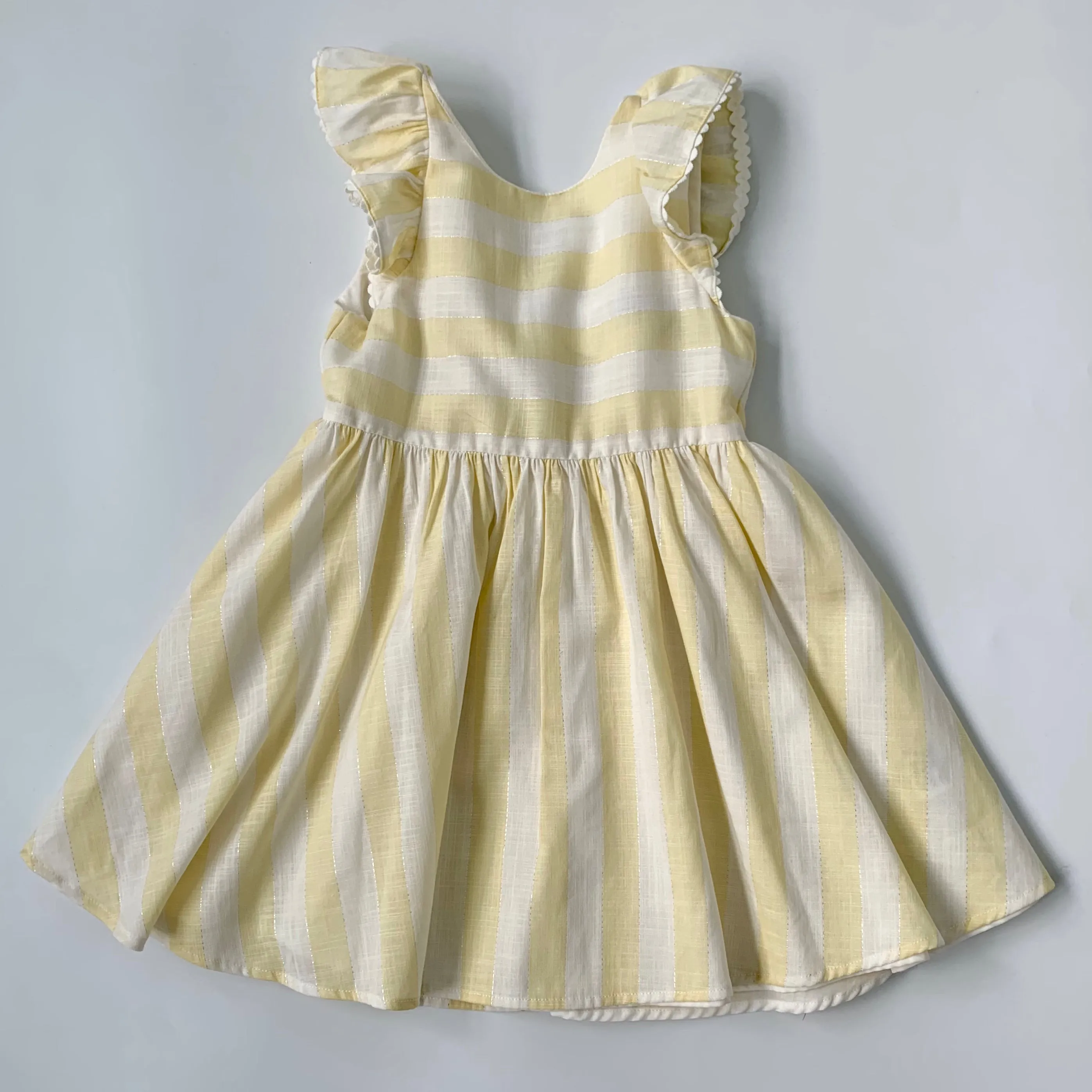 Tartine et Chocolat Yellow And White Stripe Dress: 4 Years (Brand New)