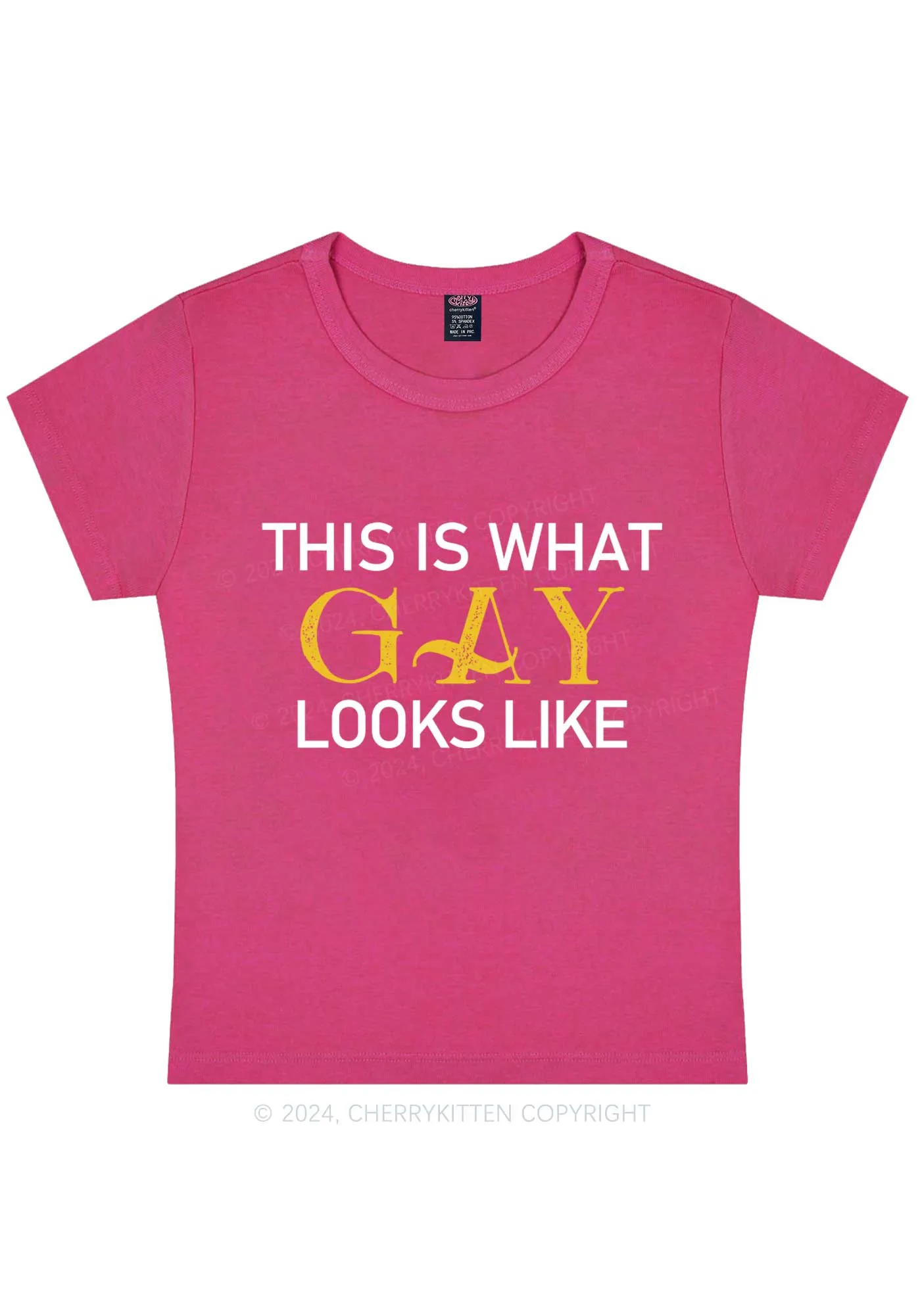 This Is What Gay Looks Like Y2K Baby Tee