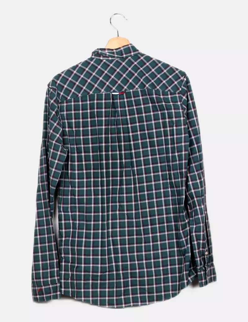 Tommy Hilfiger Camisa verde cuadros