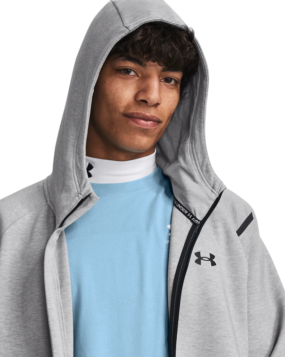 UA Unstoppable Fleece Full Zip M - Grey