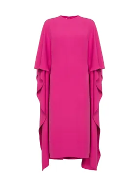 Valentino Crewneck Draped Midi Dress