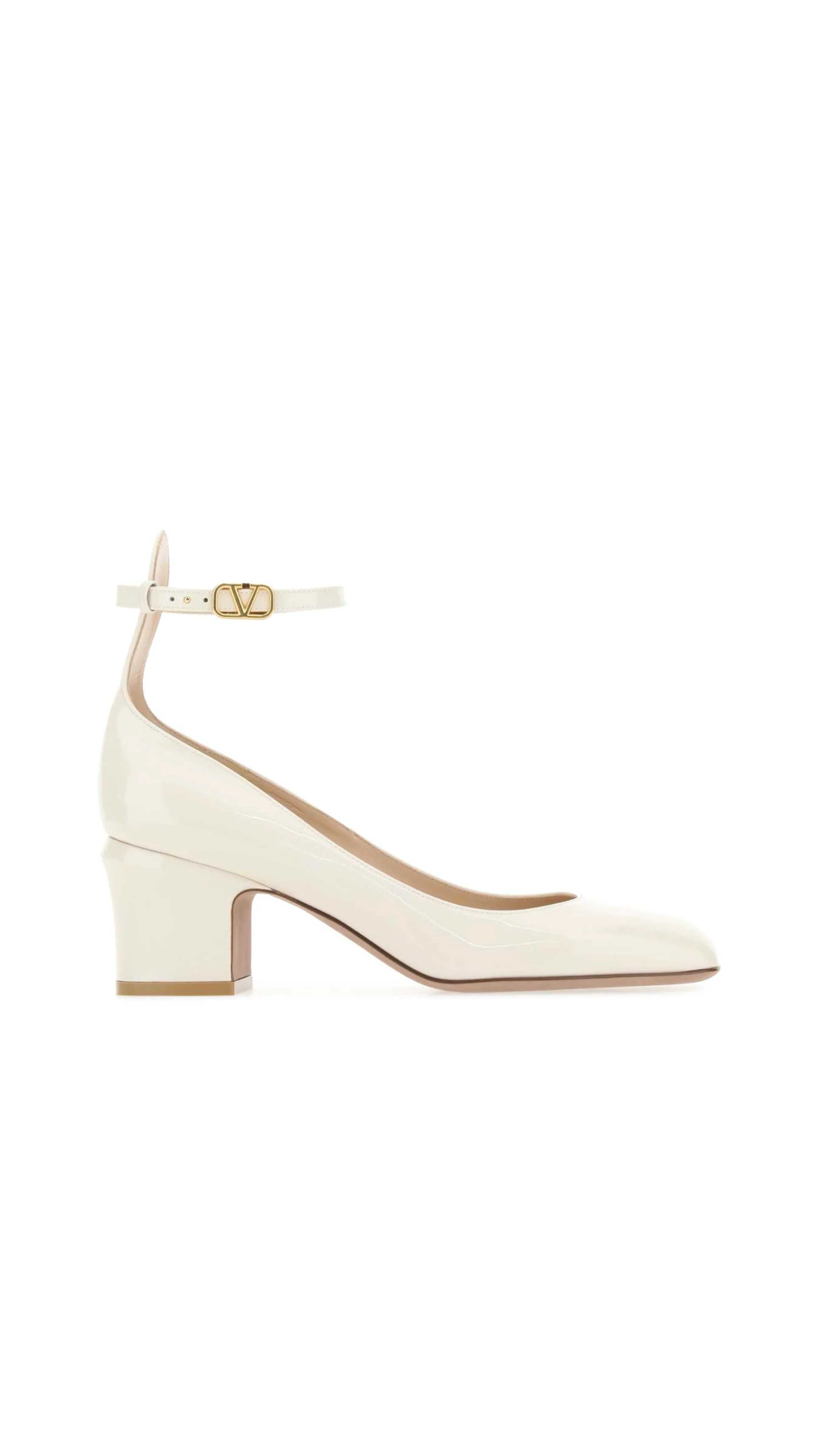 Valentino Garavani Tan-go Patent Leather Pump 60mm - White