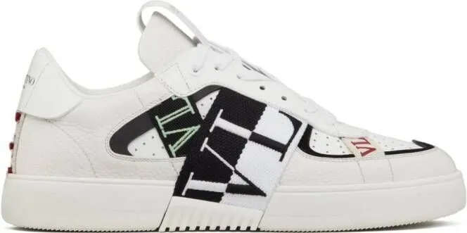 Valentino Garavani VL7N logo-strap leather sneakers White