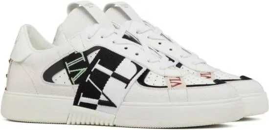 Valentino Garavani VL7N logo-strap leather sneakers White