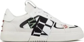 Valentino Garavani VL7N logo-strap leather sneakers White