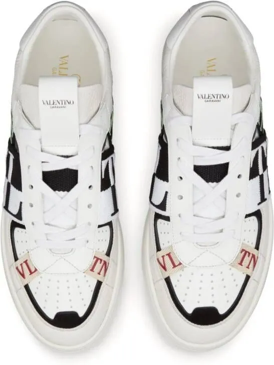 Valentino Garavani VL7N logo-strap leather sneakers White