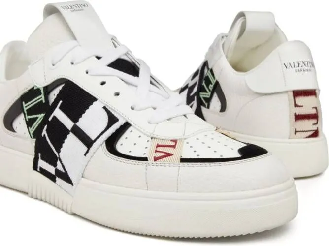 Valentino Garavani VL7N logo-strap leather sneakers White