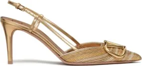 Valentino Garavani VLogo Signature slingback pumps Gold