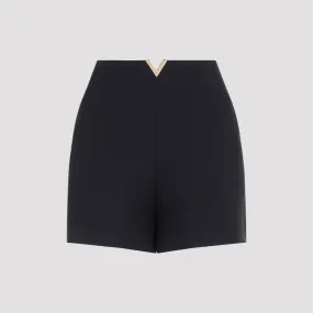 VALENTINO Luxurious Mini Wool-Silk Blend Shorts