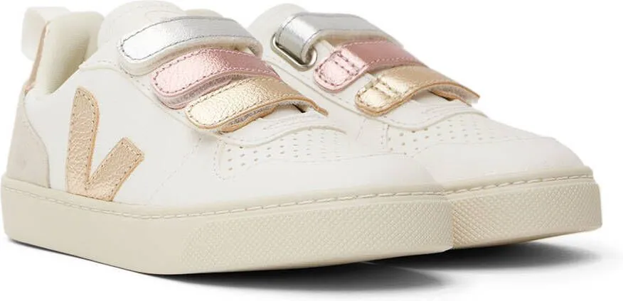 VEJA Baby White & Multicolor V-10 Sneakers