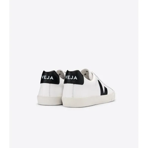 Veja Esplar Leather Trainer in White Black