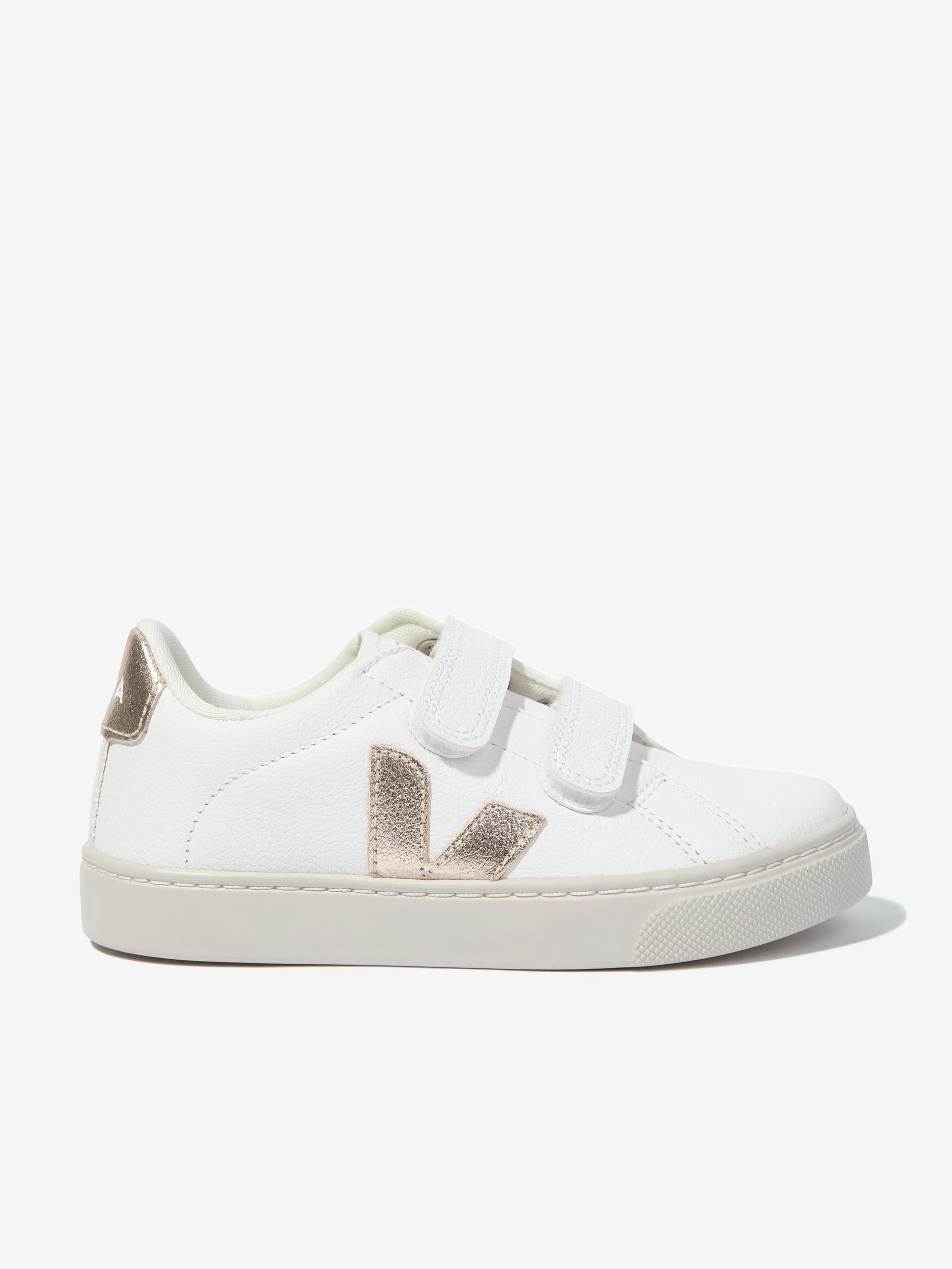 Veja Kids ChromeFree Leather Esplar Trainers in White