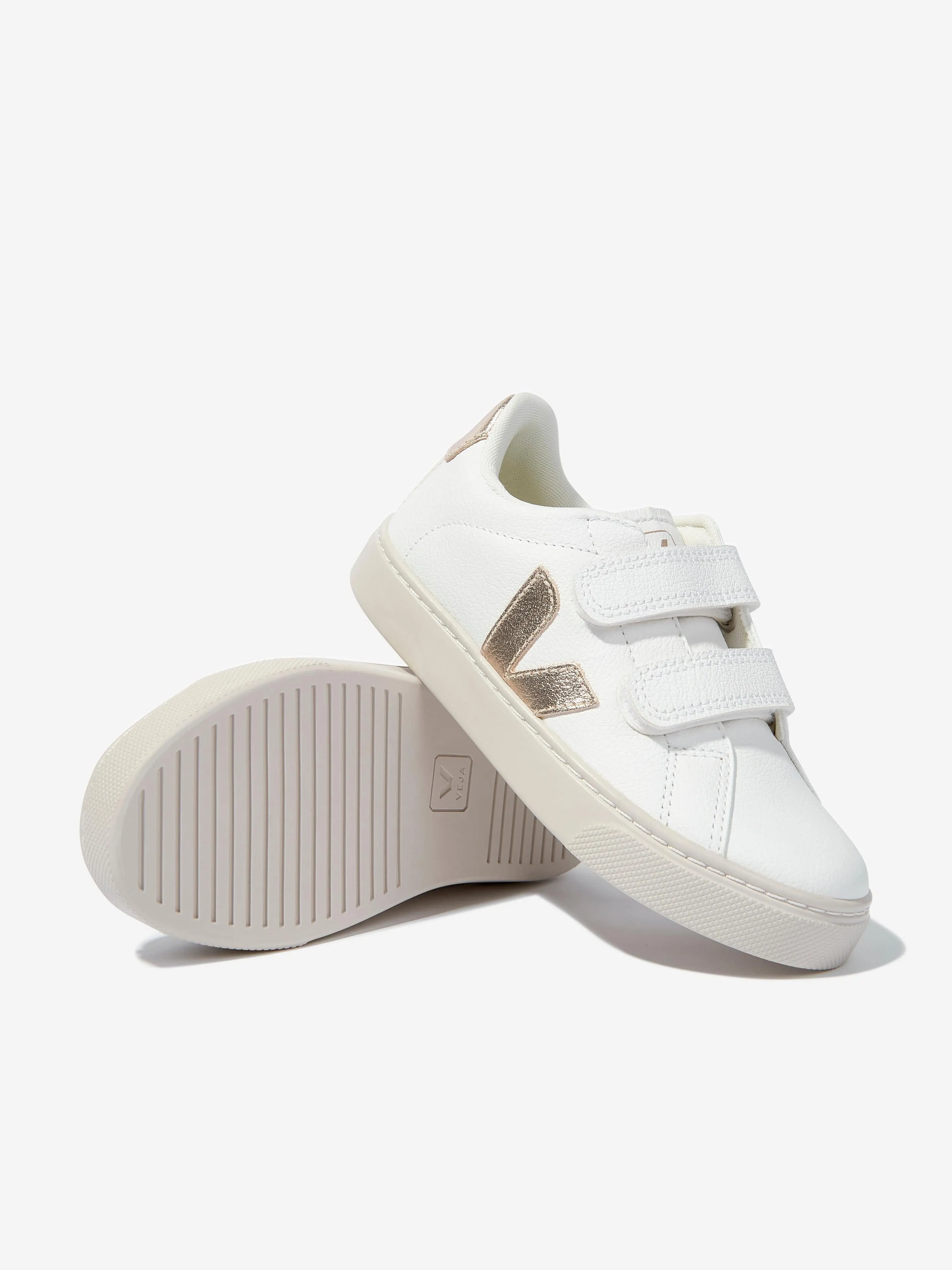 Veja Kids ChromeFree Leather Esplar Trainers in White