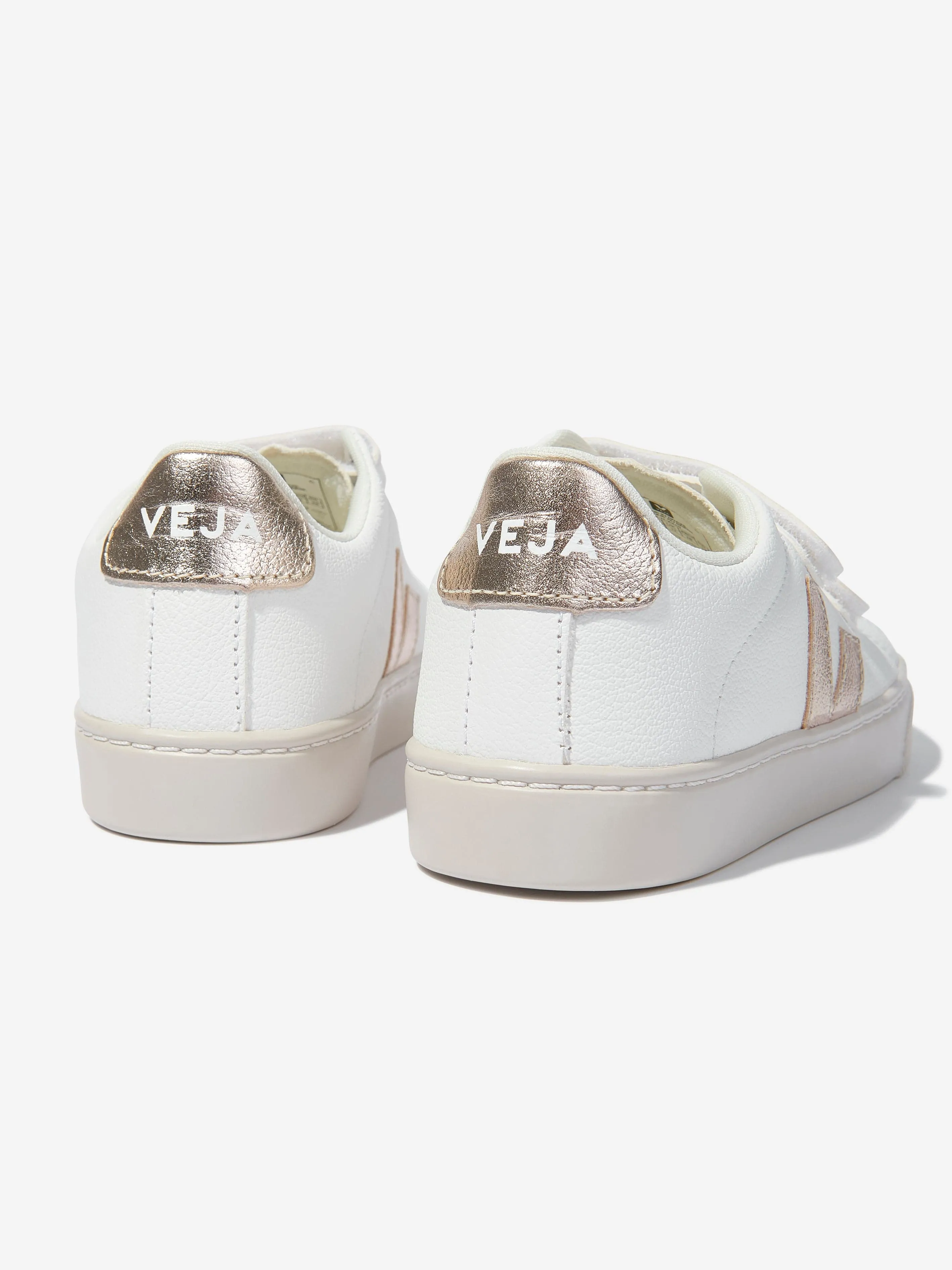 Veja Kids ChromeFree Leather Esplar Trainers in White