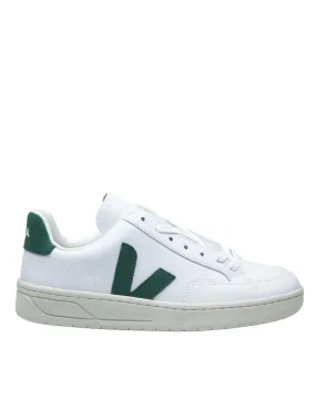 VEJA URCA SNEAKERS IN WHITE AND GREEN LEATHER AND SUEDE