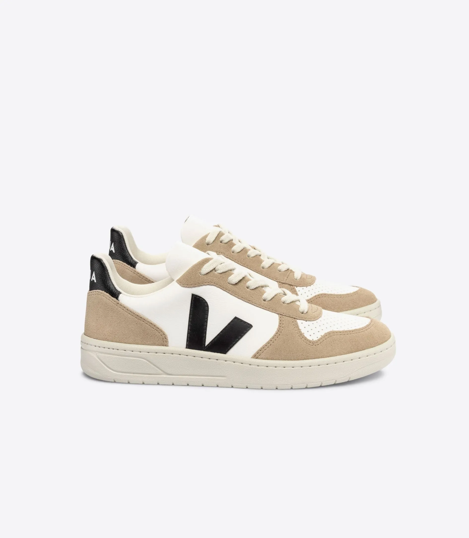 Veja V-10 Trainers - Extra White/Black/Sahara