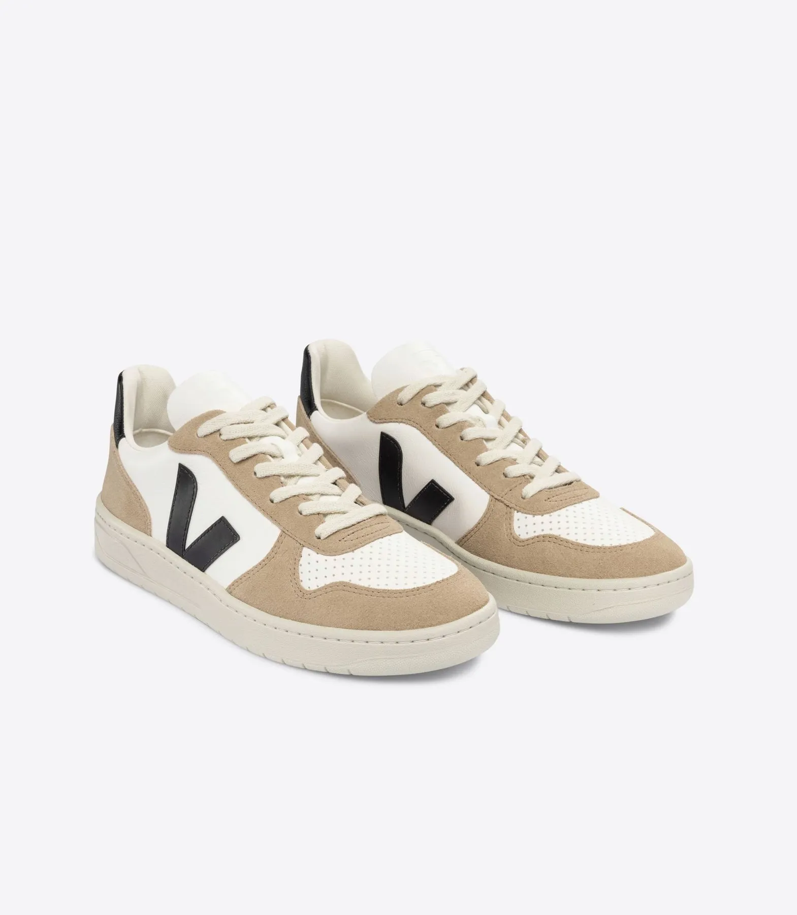 Veja V-10 Trainers - Extra White/Black/Sahara