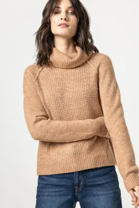 Waffle Turtleneck Sweater