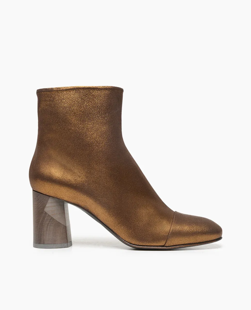 warehouse sale - bronze metallic suede boot