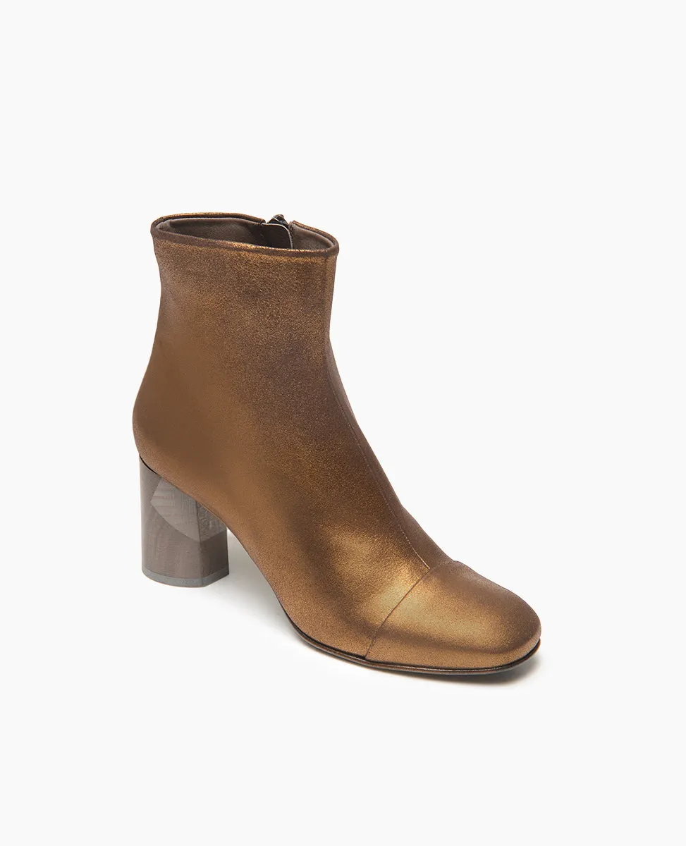 warehouse sale - bronze metallic suede boot