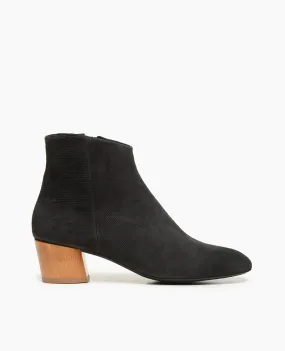 Warehouse Sale - Cisco Black Nubuck Cut Bootie