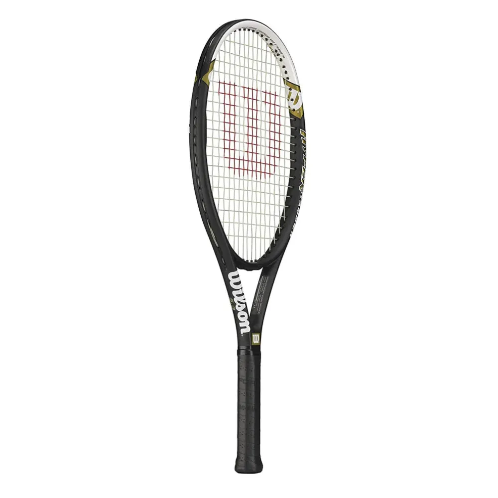 WILSON Hyper Hammer 5.3 WO CVR 3 Strung Tennis Racquet (White/Black/Gold)