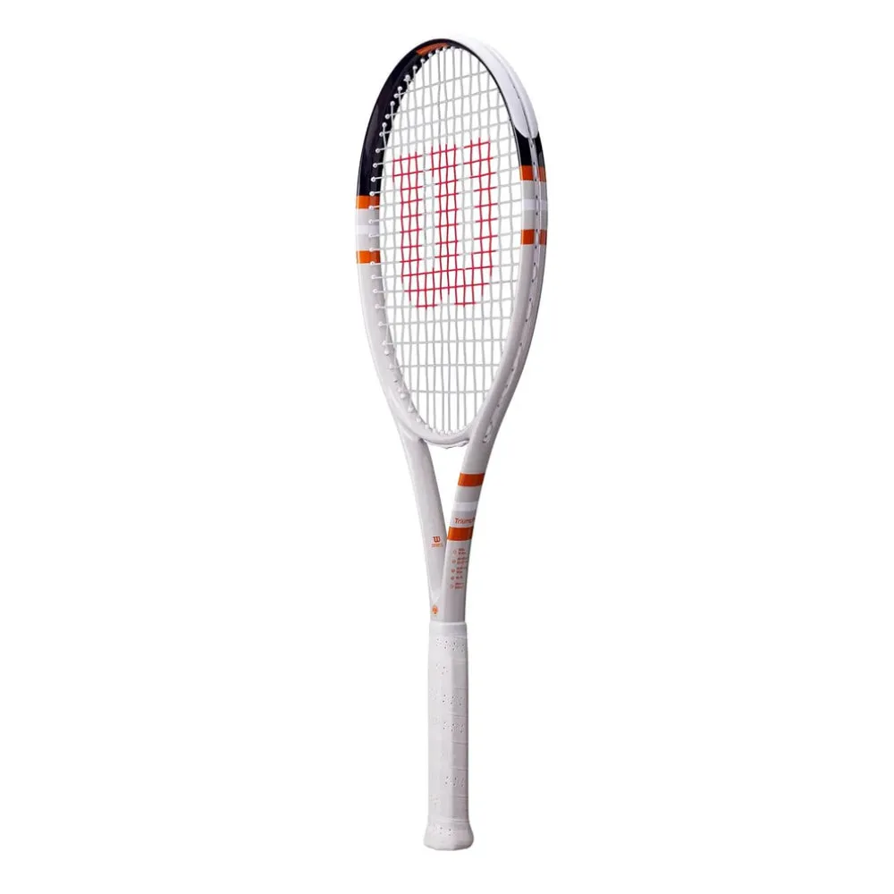 WILSON Roland Garros Triumphtns RKT 3 Strung Tennis Racquet (White/Black)