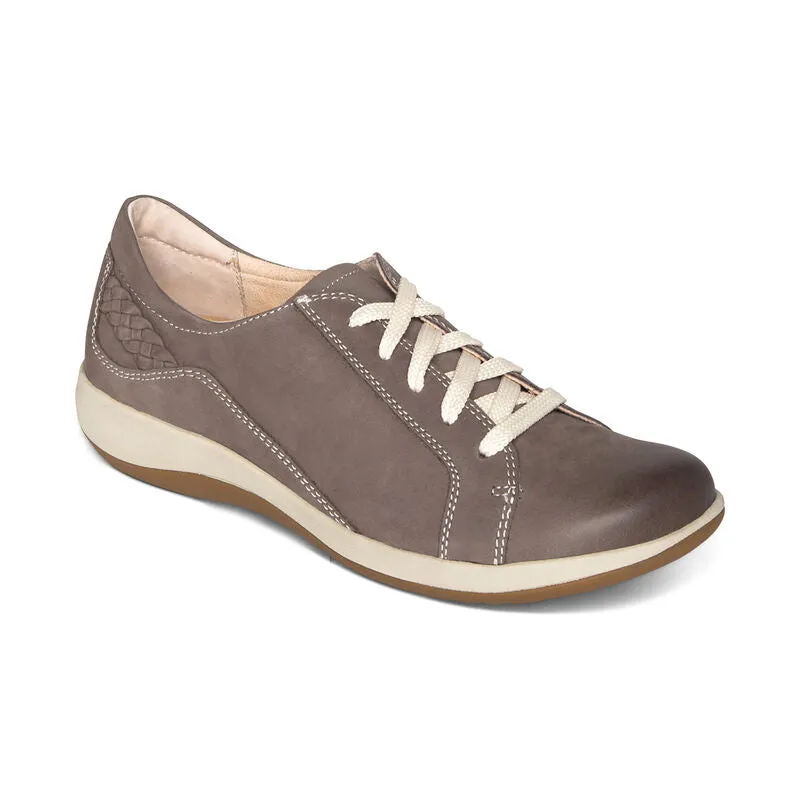 Women's Aetrex Dana Lace Up Oxford Color: Warm Grey