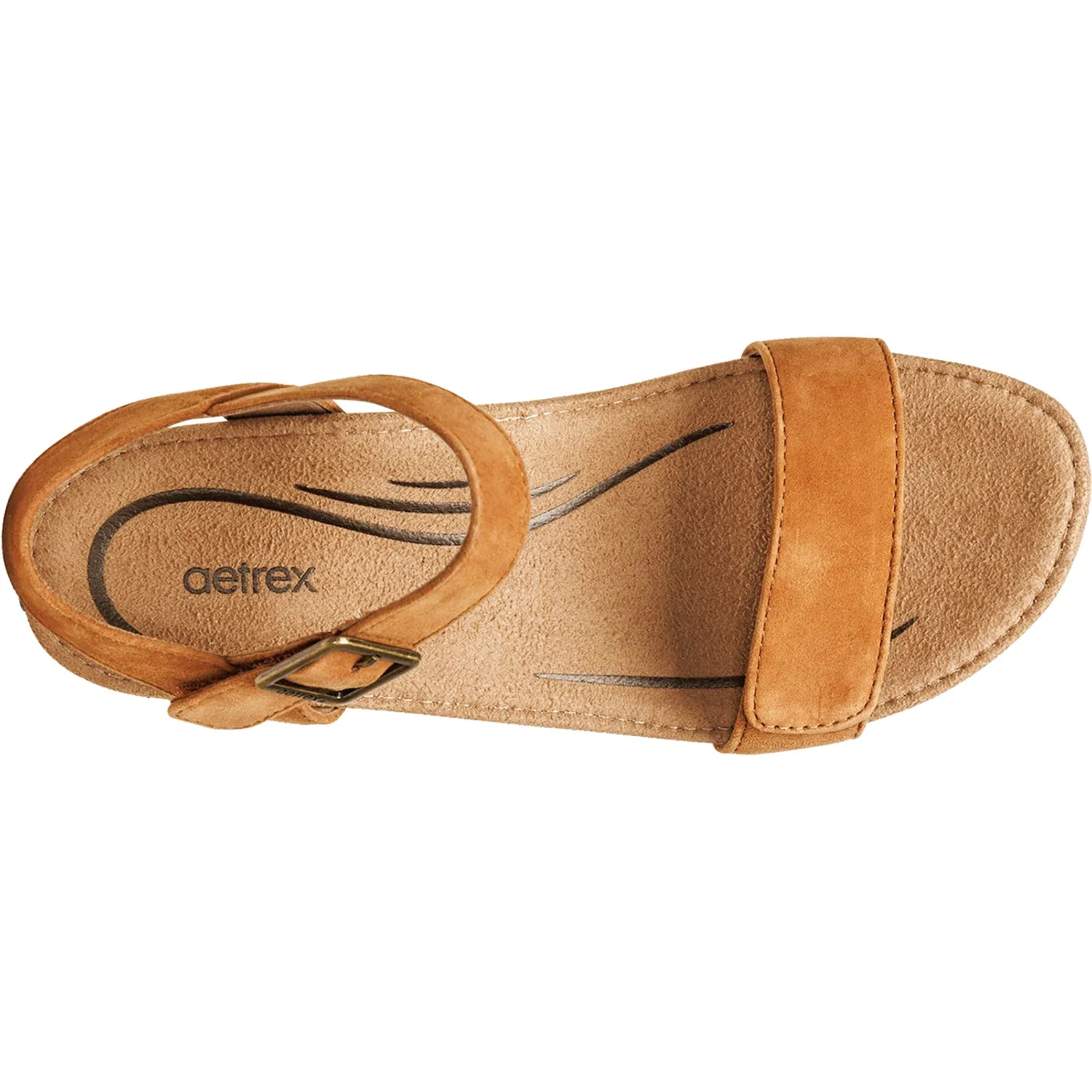 Women's Aetrex Sydney Cognac Suede