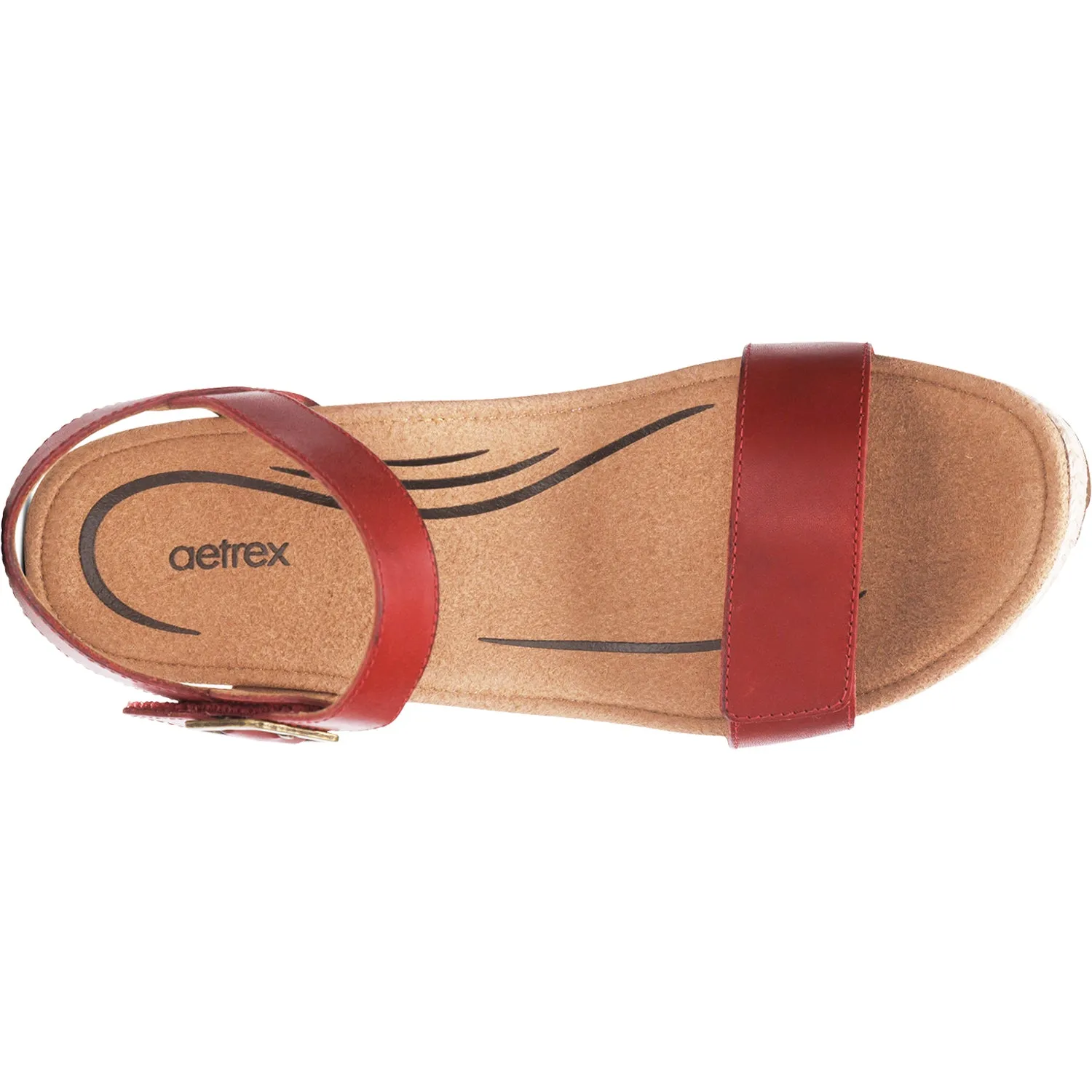 Women's Aetrex Sydney Red Leather