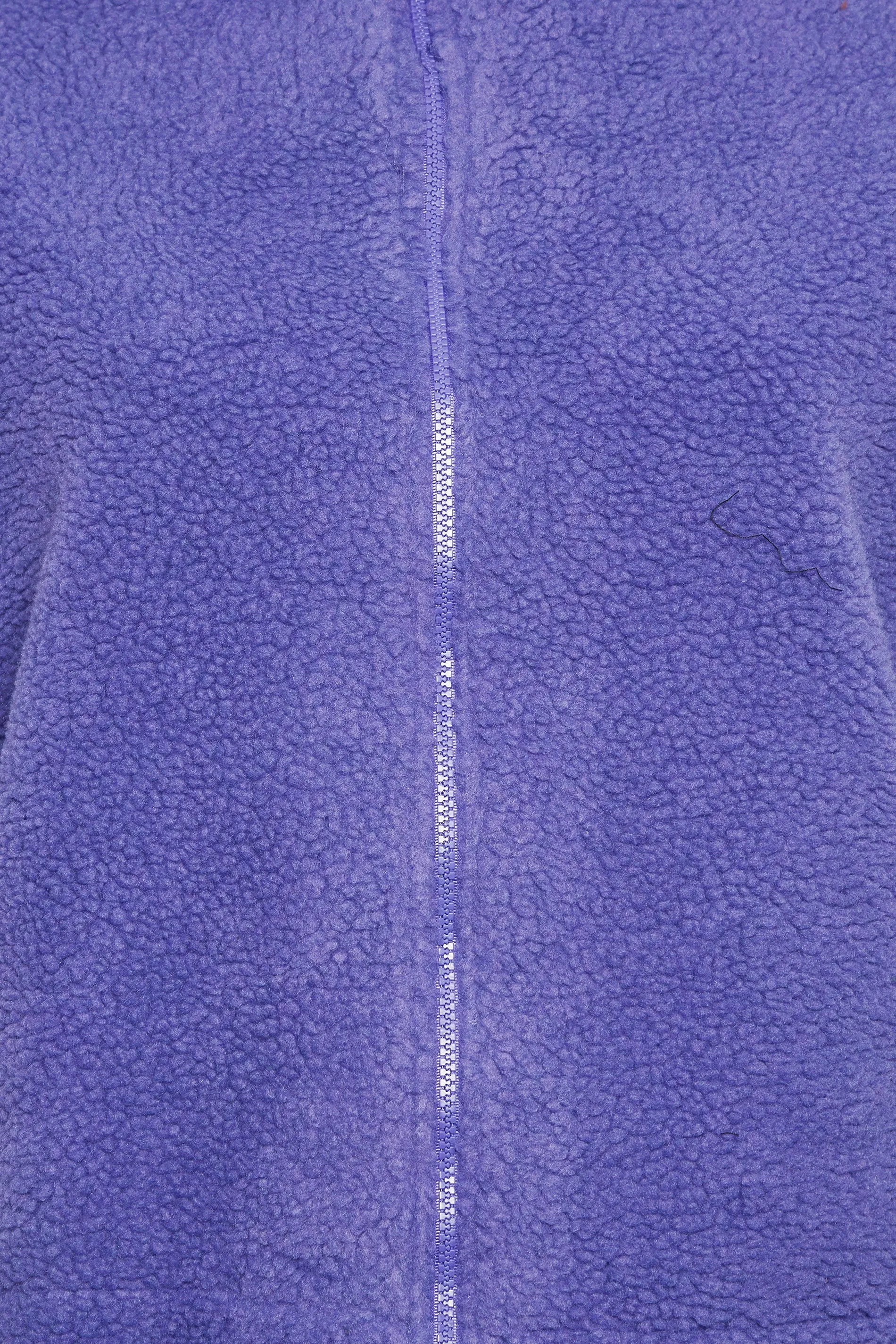 YOURS Curve Purple Cropped Zip Through Teddy Fleece